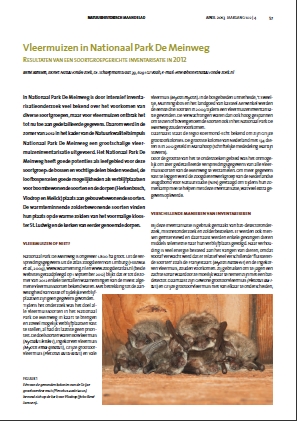 Eerste pagina Natuurhistorisch maandblad 2013-4